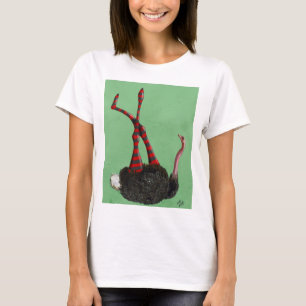 Camiseta Piernas a rayas de avestruz