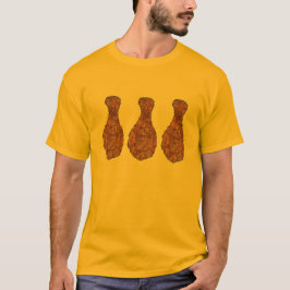 Camiseta Piernas de pollo fritas Bidones Tapones de papel d