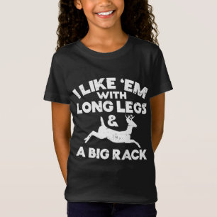 Camiseta Piernas largas de gran cremallera de ciervo vintag