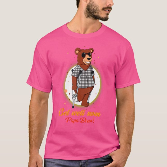 Camiseta Piernas rotas Para Hombres Piernas Rotas Papa Oso (Anverso)