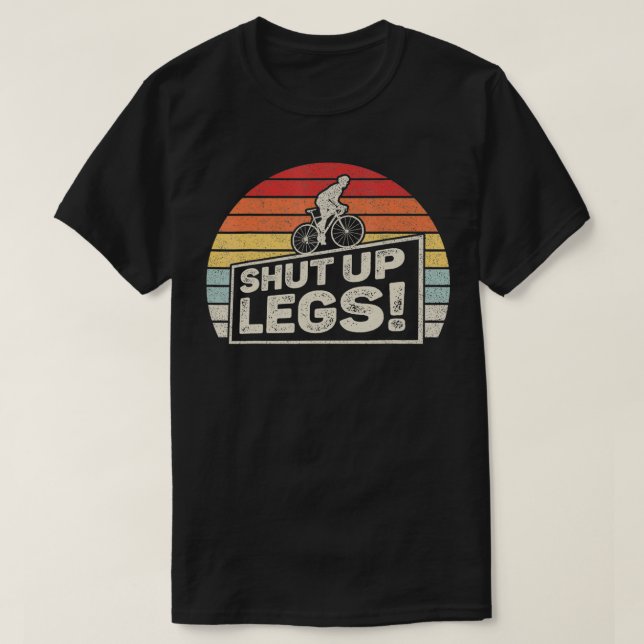 Camiseta Piernas Vintage Retro Cierra La Bicicleta Ciclismo (Diseño del anverso)