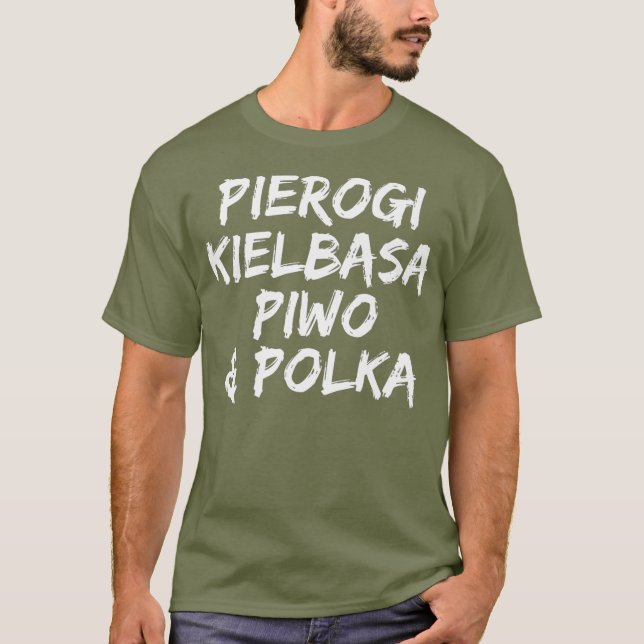 Camiseta Pierogi Kielbasa Piwo Polka Dyngus Day Premium (Anverso)