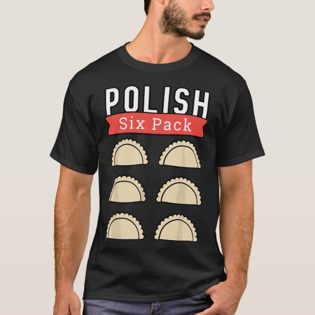 Camiseta Pierogi polaco Six Pack Funny gimnasio ABS (Anverso)