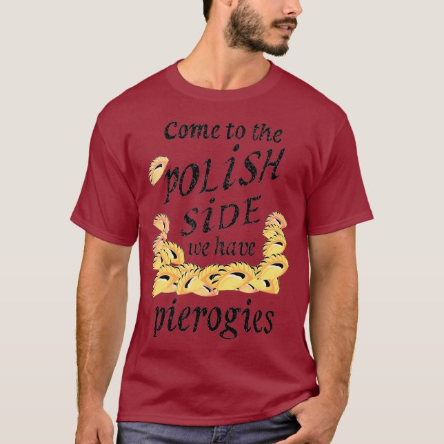 Camiseta Pierogías laterales polacas Funny Pierogi Food (Anverso)