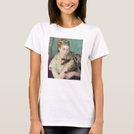 Camiseta Pierre-Auguste Renoir - Mujer con un gato