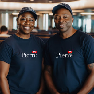 Camiseta Pierre Poilievre con bandera oficial de Canadá osc