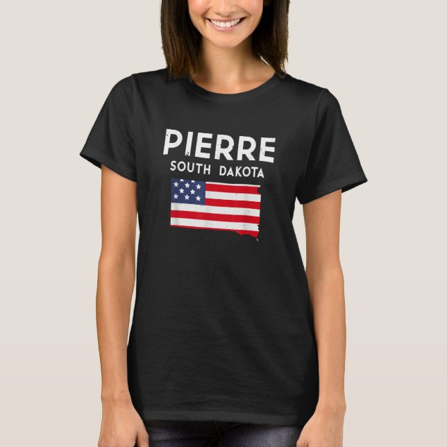 Camiseta Pierre South Dakota USA State America Travel South (Anverso)