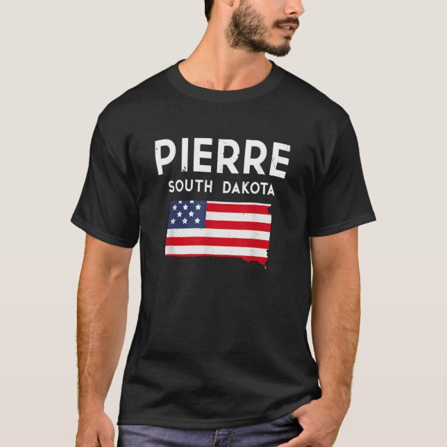 Camiseta Pierre South Dakota USA State America Travel South (Anverso)