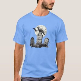 Camiseta Pierre Tombale et Corbeau, Design Gothique