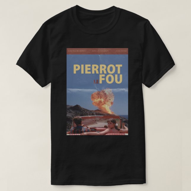 Camiseta Pierrot Le Fou - Godard&x27;s Movie Photographic P (Diseño del anverso)