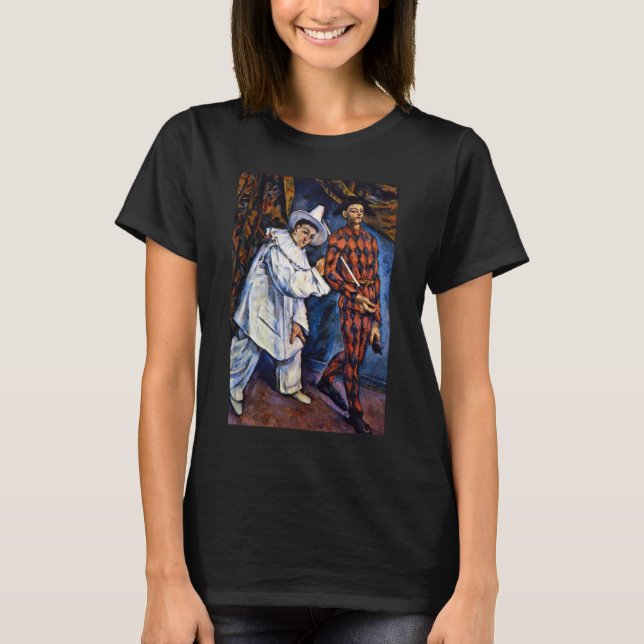 Camiseta Pierrot y Harlequin, Mardi Gras de Paul Cezanne (Anverso)