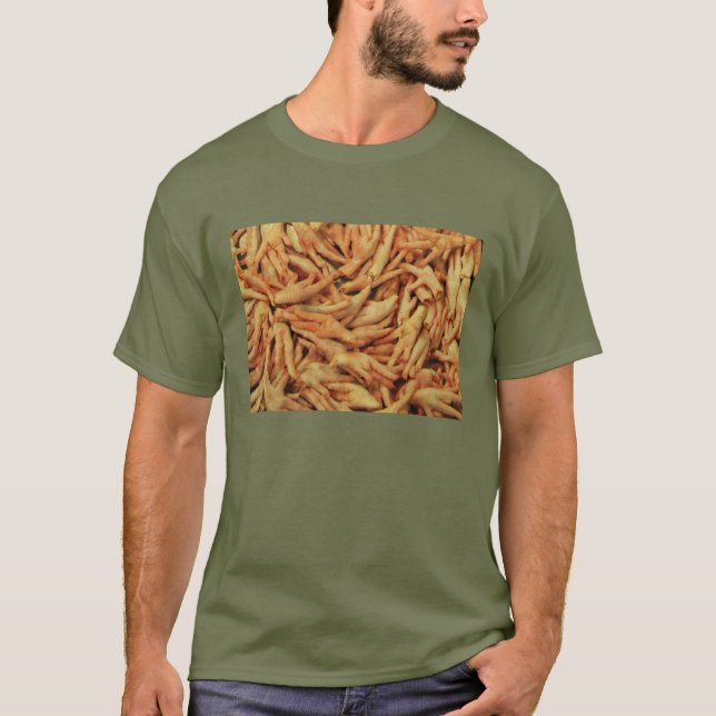 Camiseta Pies de pollo crudo (Anverso)