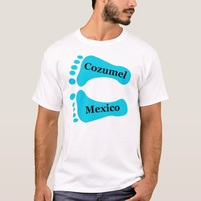 Camiseta Pies desnudos de Cozumel México (Anverso)