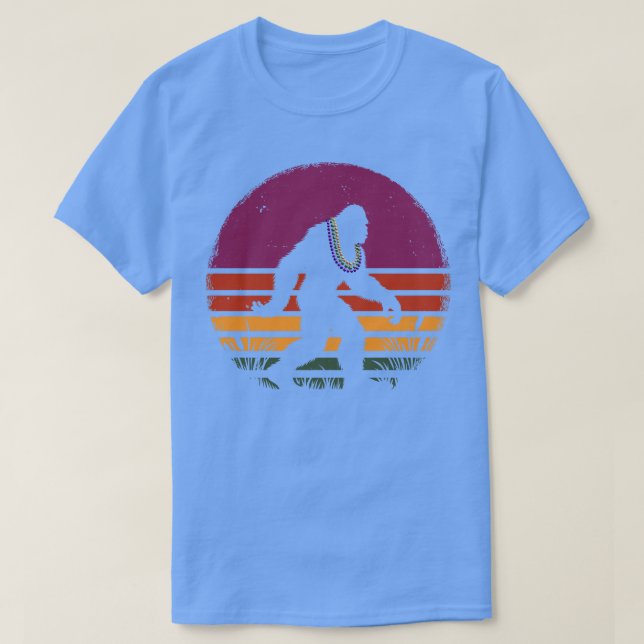 Camiseta Pies gigantes Sasquatch Mardi Gras Bebidas Feliz G (Diseño del anverso)