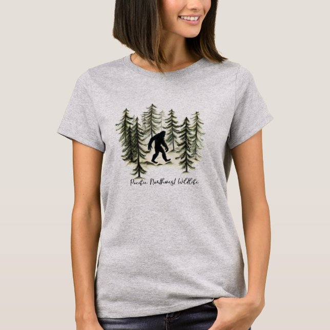 Camiseta Pies grandes Sasquatch del Noroeste del Pacífico (Anverso)