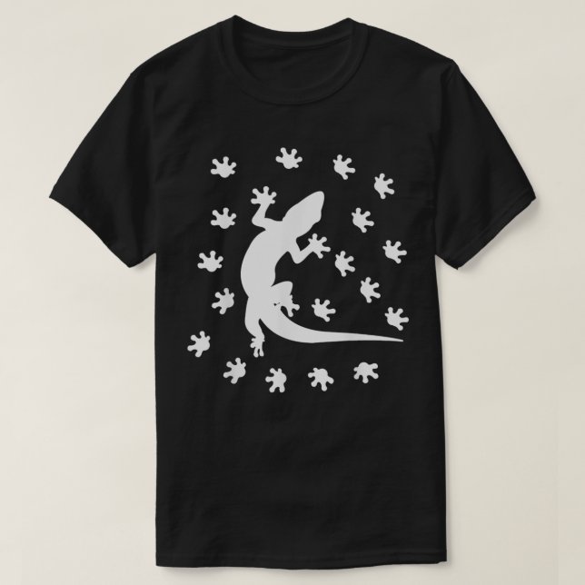 Camiseta Pies Reptiles Impresiones Gecko (Diseño del anverso)