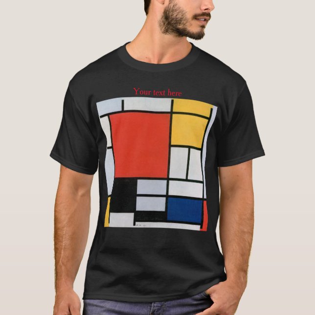 Camiseta Piet Mondrian Abstracto (Anverso)