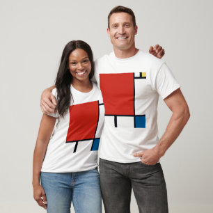 Camiseta Piet Mondrian - Resumen geométrico de la composici