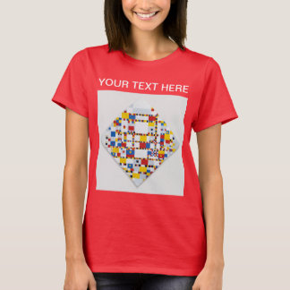Camiseta Piet Mondrian Victory Boogie Woogie Red T-Shirt