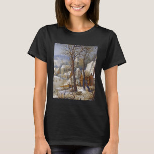 Camiseta Pieter Bruegel El paisaje invernal más viejo con B