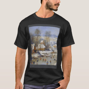 Camiseta Pieter Bruegel El paisaje invernal más viejo con B