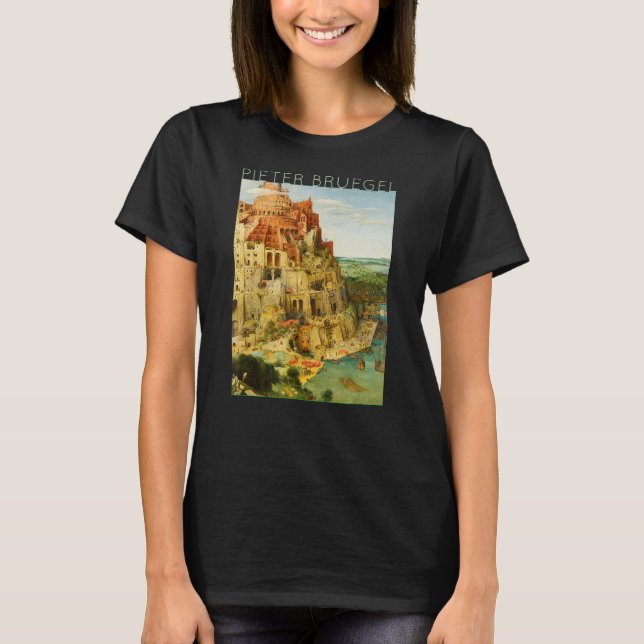 Camiseta Pieter Bruegel El Viejo - La Gran Torre de la Babe (Anverso)