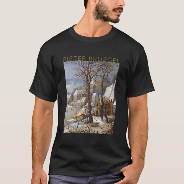 Camiseta Pieter Bruegel The Elder - Paisaje Invierno Con B (Anverso)