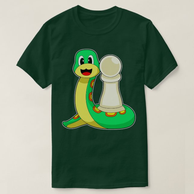 Camiseta Pieza de ajedrez Ajedrez de serpiente peón (Diseño del anverso)
