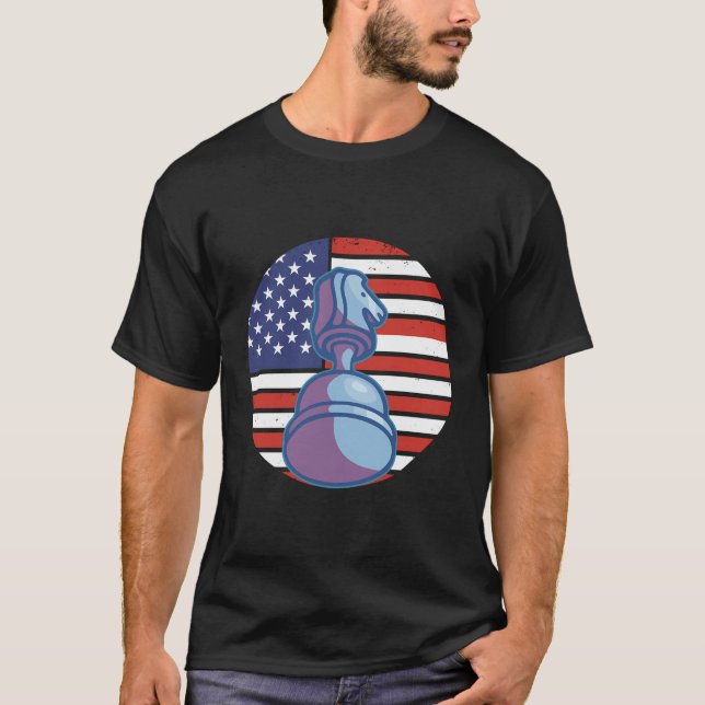Camiseta Pieza de ajedrez América Pieza de ajedrez (Anverso)