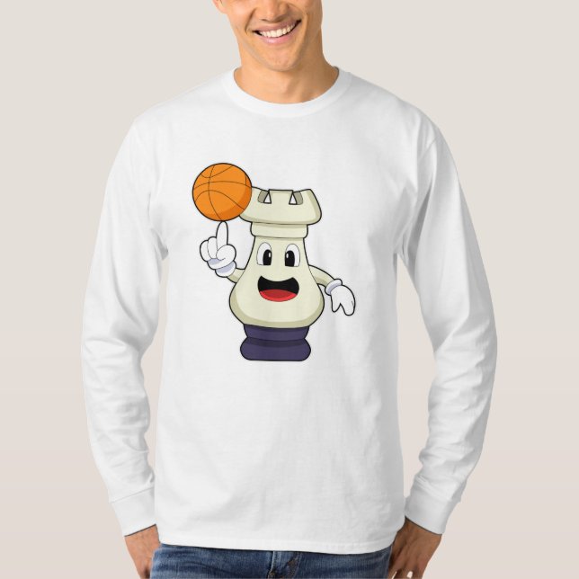 Camiseta Pieza de ajedrez arroba en baloncesto deportivo (Anverso)