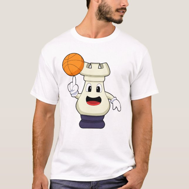 Camiseta Pieza de ajedrez arroba en baloncesto deportivo (Anverso)