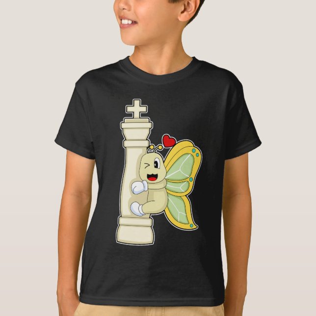 Camiseta Pieza de ajedrez King Butterfly Chess (Anverso)