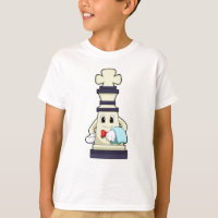 Pieza de ajedrez King como camarero con toalla