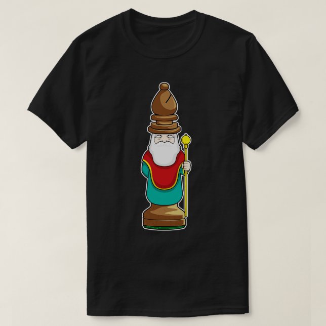 Camiseta Pieza de ajedrez Obispo Ajedrez 1 (Diseño del anverso)