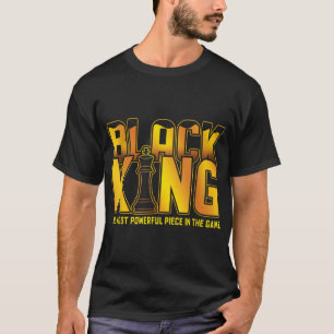 Camiseta Pieza de ajedrez Orgullo negro Rey negro Historia 