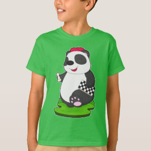 Camiseta Pieza de ajedrez Panda Tablero de ajedrez