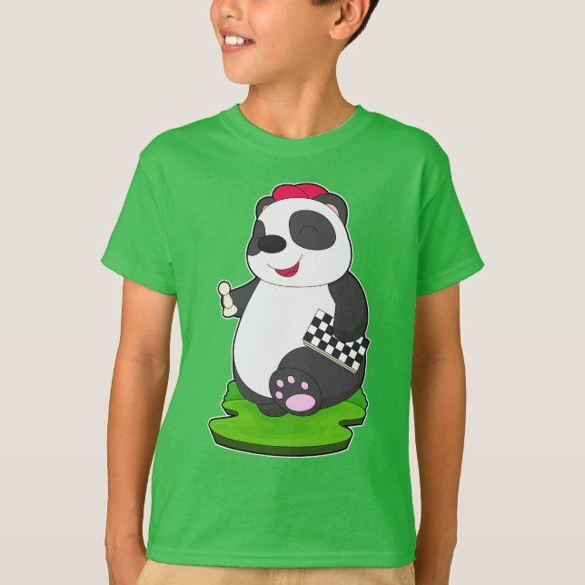Camiseta Pieza de ajedrez Panda Tablero de ajedrez (Anverso)