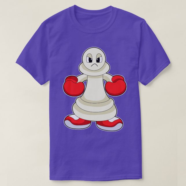 Camiseta Pieza de ajedrez peatada como boxeador con guantes (Diseño del anverso)