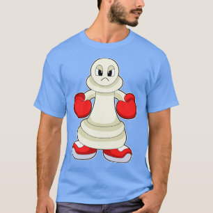 Camiseta Pieza de ajedrez peatada como boxeador con guantes