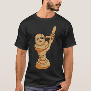 Camiseta Pieza de ajedrez peatonal en ajedrez con espada