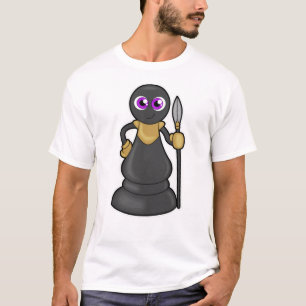 Camiseta Pieza de ajedrez pegada al ajedrez con Spear