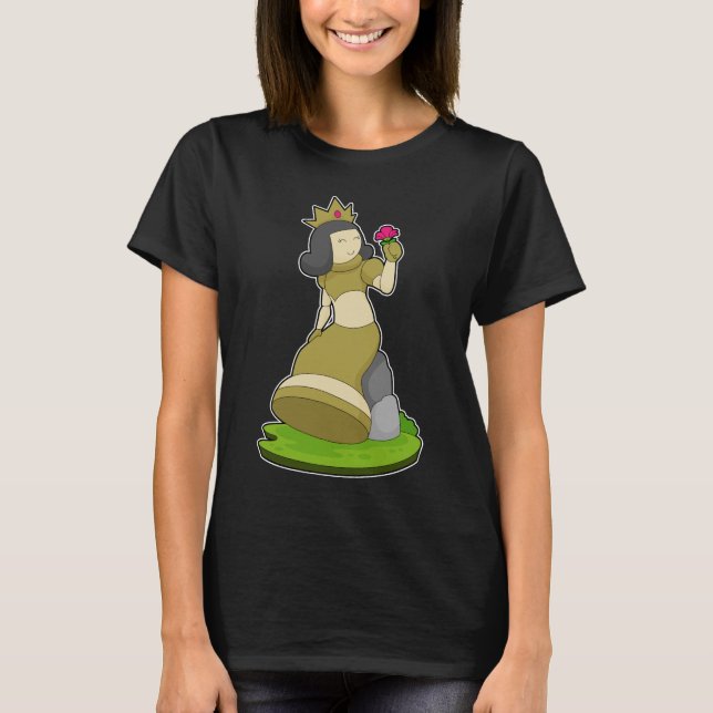 Camiseta Pieza de ajedrez Queen Flower Chess (Anverso)