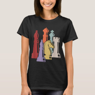 Camiseta Pieza De Ajedrez Retro Ajedrez Para Hombres Club F