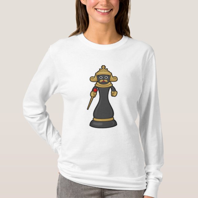 Camiseta Pieza de ajedrez Rey en ajedrez con personal (Anverso)