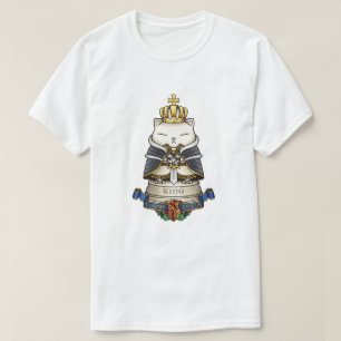 Camiseta Pieza de ajedrez Rey Gato Real