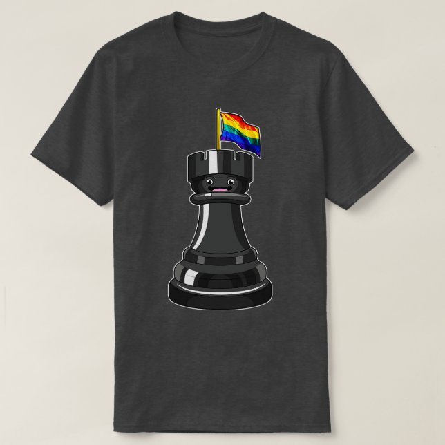 Camiseta Pieza de ajedrez Robow Rainbow Chess (Diseño del anverso)