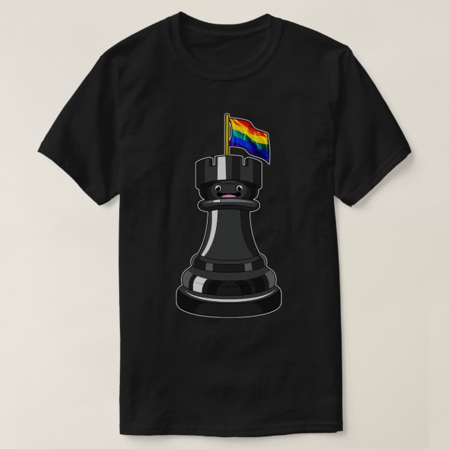Camiseta Pieza de ajedrez Robow Rainbow Chess (Diseño del anverso)