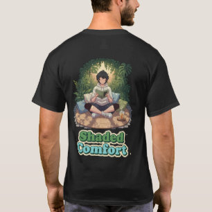 Camiseta Pieza de arte de lectura de jardín acogedor