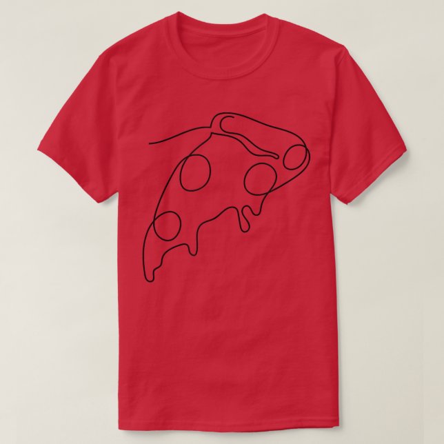 Camiseta Pieza de arte de una línea dibujada con lápiz  (Diseño del anverso)