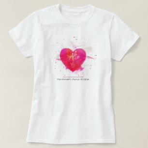 Camiseta Pieza de canto del corazón musical de Alto